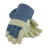 West Chester 78-3927 PIP Pigskin Leather Palm Glove with Fabric Back and 3M Thinsulate Lining - Fabric Safety Cuff