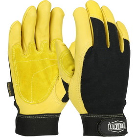 West Chester 86350 Ironcat Reinforced Top Grain Cowhide Leather Palm Glove with Spandex Back