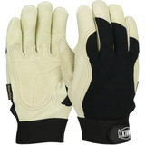 West Chester 86355 Ironcat Reinforced Top Grain Pigskin Leather Palm Glove with 3M Thinsulate Lining-Spandex Back