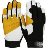 West Chester 86555 Ironcat Reinforced Heavy Duty Top Grain Goatskin Leather Palm Glove with Spandex Back