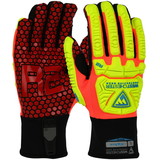 West Chester 87010 R2 RigAce Synthetic Leather Double Palm with Silicone Palm and Fabric Back - TPR Impact Protection