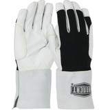West Chester 9073 Ironcat Top Grain Goatskin Leather Tig Welder's Glove with Nomex Fabric Back - Kevlar  Stitched