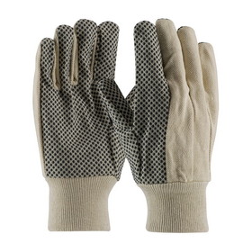 PIP 91-908PD PIP Premium Grade Cotton Canvas Glove with PVC DottedGrip on Palm, Thumb and Index Finger - 8 oz.