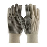West Chester 91-910PDI PIP Economy Grade Cotton Canvas Glove with PVC Dotted Grip on Palm, Thumb and Index Finger - 10 oz.