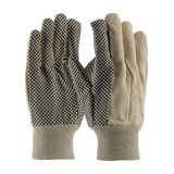 West Chester 91-910PD PIP Premium Grade Cotton Canvas Glove with PVC Dotted Grip on Palm, Thumb and Index Finger - 10 oz.