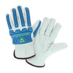 West Chester 9120 Top Grain Sheepskin Leather Drivers Glove with Aramid Blended Lining and TPR Impact Resistance