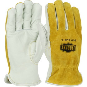 West Chester 9414 Ironcat Premium Grade Top Grain Drivers Glove with Shoulder Split Cowhide Leather Back - Keystone Thumb