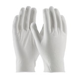 PIP 97-500-10 CleanTeam Premium, Light Weight Cotton Lisle Inspection Glove with Unhemmed Cuff - 10.5"