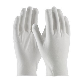 PIP 97-500-10 CleanTeam Premium, Light Weight Cotton Lisle Inspection Glove with Unhemmed Cuff - 10.5&quot;