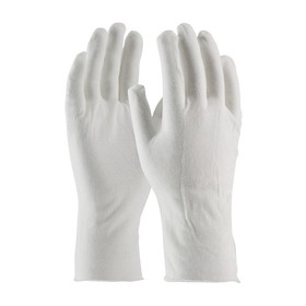 PIP 97-500-12 CleanTeam Premium, Light Weight Cotton Lisle Inspection Glove with Unhemmed Cuff - 12&quot;