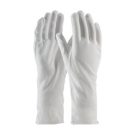 PIP 97-500-14 CleanTeam Premium, Light Weight Cotton Lisle Inspection Glove with Unhemmed Cuff - 14&quot;