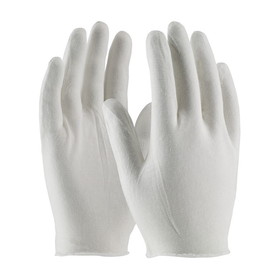 PIP 97-500I CleanTeam Economy, Light Weight Cotton Lisle Inspection Glove with Unhemmed Cuff - 9&quot;