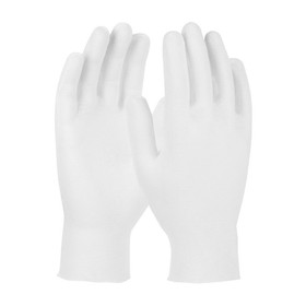 PIP 97-501-10 CleanTeam Premium, Light Weight Cotton Lisle Inspection Glove with Unhemmed Cuff - 10.5&quot;