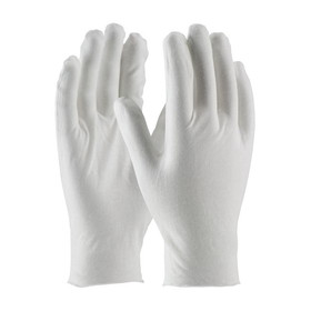 PIP 97-520-10 CleanTeam Medium Weight Cotton Lisle Inspection Glove with Unhemmed Cuff - 10.&quot;