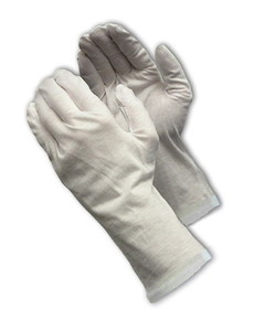 PIP 97-520-12R CleanTeam Medium Weight Cotton Lisle Inspection Glove with Rolled Hem Cuff - 12&quot;