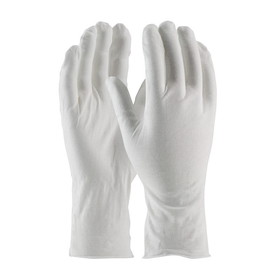PIP 97-520-12 CleanTeam Medium Weight Cotton Lisle Inspection Glove with Unhemmed Cuff - 12&quot;