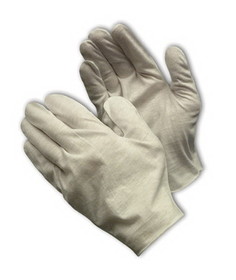 PIP 97-520J CleanTeam Medium Weight Cotton Lisle Inspection Glove with Unhemmed Cuff - Jumbo Size