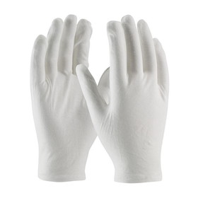 PIP 97-520R CleanTeam Medium Weight Cotton Lisle Inspection Glove with Rolled Hem Cuff - Men's