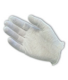 PIP 97-521H CleanTeam Medium Weight Cotton Lisle Inspection Glove with Overcast Hem Cuff - Ladies'