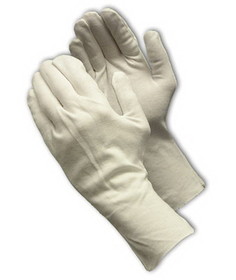 PIP 97-541-12 CleanTeam Heavy Weight Cotton Lisle Inspection Glove with Unhemmed Cuff - 12&quot;