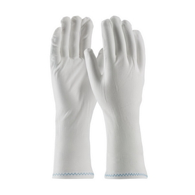 PIP 98-702-12 CleanTeam Stretch Nylon Inspection Glove with Zig-Zag Stitched Rolled Hem - 12&quot;