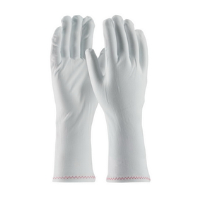 PIP 98-703-12 CleanTeam Stretch Nylon Inspection Glove with Zig-Zag Stitched Rolled Hem - 12&quot;