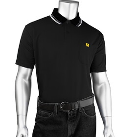 West Chester BP801SC-BK Uniform Technology Short Sleeve ESD Polo Shirt