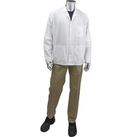 West Chester BR16-45WH Uniform Technology Staticon Short ESD Labcoat