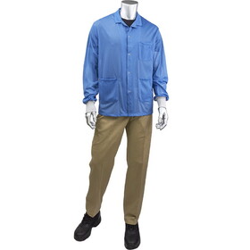 PIP BR3C-42NB Uniform Technology Short ESD Sheer Labcoat - ESD Knit Cuff