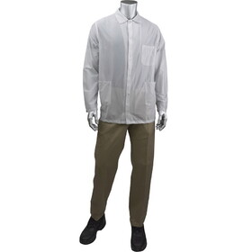 PIP BR49A-44WH Uniform Technology StatStar Short ESD Labcoat