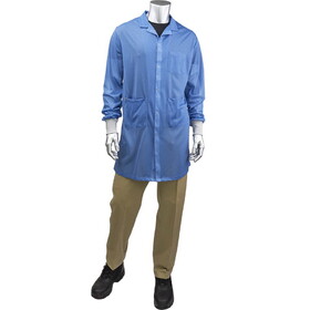 PIP BR6C-42NB Uniform Technology Long ESD Sheer Labcoat - ESD Knit Cuff