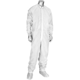 PIP CC1245-74WH Uniform Technology Altessa Grid ISO 5 (Class 100) Cleanroom Coverall