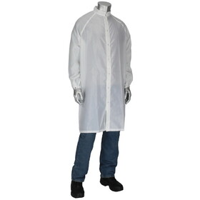 PIP CFR-60WH Uniform Technology Taffeta ISO 6 (Class 1,000) Cleanroom Frock