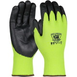 West Chester HVG710SNF Barracuda Cut Force Hi-Vis Seamless Knit HPPE Blended Glove with Nitrile Coated Foam Grip on Palm & Fingers