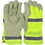 West Chester HVY5555 PIP Pigskin Leather Palm Glove with Hi-Vis Nylon Back and Thermal Lining - Rubberized Safety Cuff, Price/Dozen