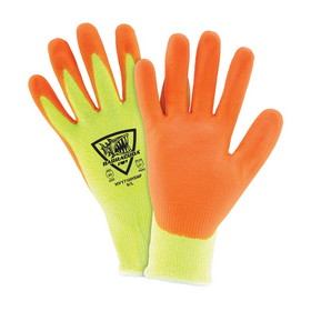 PIP HVY710HSNF Barracuda Hi-Vis Seamless Knit HPPE Blended Glove with Nitrile Coated Foam Grip on Palm &amp; Fingers