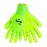 West Chester HVY715YNF PosiGrip Hi-Vis Seamless Knit Nylon Glove with Nitrile Coated Foam Grip on Palm & Fingers