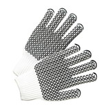 West Chester K708SKHW PIP Regular Weight Seamless Knit Cotton/Polyester Glove with PVC Honeycomb Pattern Grip - Double-Sided