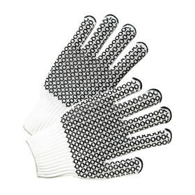 PIP K708SKHW PIP Regular Weight Seamless Knit Cotton/Polyester Glove with PVC Honeycomb Pattern Grip - Double-Sided