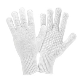 PIP K708SKWL PIP Medium Weight Seamless Knit Cotton/Polyester Glove with White PVC Dotted Grip
