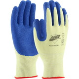 PIP MATA10-BDB G-Tek PolyKor Seamless Knit PolyKor Blended Glove with Blue Latex Coated Crinkle Grip on Palm & Fingers