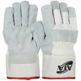 PIP MJVATA Split Cowhide Leather Palm Glove with Canvas Back and ATA Technology Lining - Safety Cuff