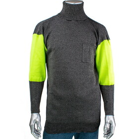 West Chester P191SP-PP1-TL Kut Gard ATA PreventWear ATA Blended Cut Resistant Pullover with Hi-Vis Sleeves