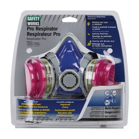 West Chester SWX00321 Safety Works Half-Mask PRO Multi-Purpose Respirator - Retail Packaged