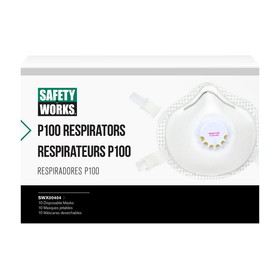 West Chester SWX00404 Safety Works P100 Particulate Disposable Respirator - 5 Pack