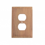 Whitecap Teak Outlet Cover, Receptacle-Plate - 60170