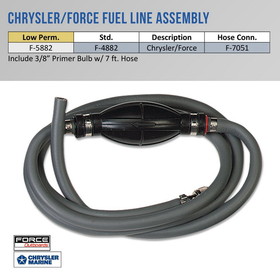 Whitecap Chrysler/Force Fuel Line Assembly - F-5882