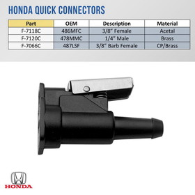 Whitecap Honda Quick Connector - F-7118C