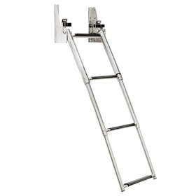 Whitecap S.S. 4-Step Telescoping Transom Mount Ladder
