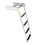 Whitecap S-1859 304 S.S. Sliding Under Platform Ladder (4 Step)